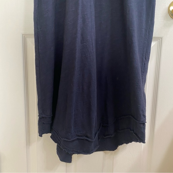 WILT clothing black tee dress v neck raw layered hem detailing size Medium - Picture 2 of 7